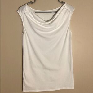 ANN TAYLOR PIMA COTTON MODAL CROWL NECK TOP NOT SEE THROUGH  EXCELLENT CONDITION